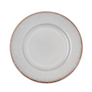 Prato Avulso Sobremesa 20,5cm De Cerâmica Linear Cinza